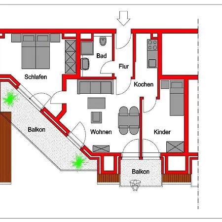 Strandvilla Marina 18 - Balkon Mit Meerblick Apartment *